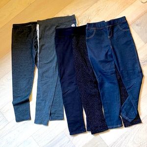 5 pair of Girl Leggings size 6/7